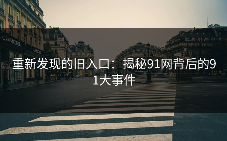 重新发现的旧入口：揭秘91网背后的91大事件