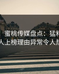 【爆料】蜜桃传媒盘点：猛料3大误区，当事人上榜理由异常令人热议不止