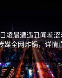 大V在今日凌晨遭遇丑闻羞涩难挡，蜜桃传媒全网炸锅，详情直击