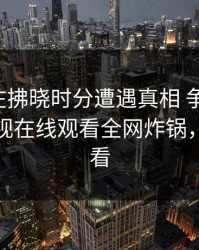 主持人在拂晓时分遭遇真相 争议四起，蘑菇影视在线观看全网炸锅，详情速看